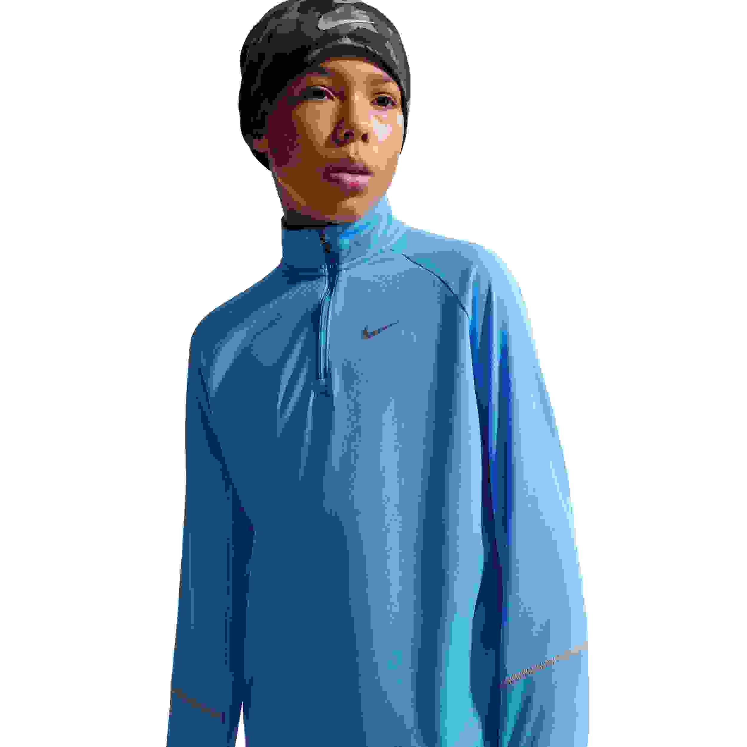 Nike Miler Big Kids' Blue Dri-FIT 1/2-Zip Top